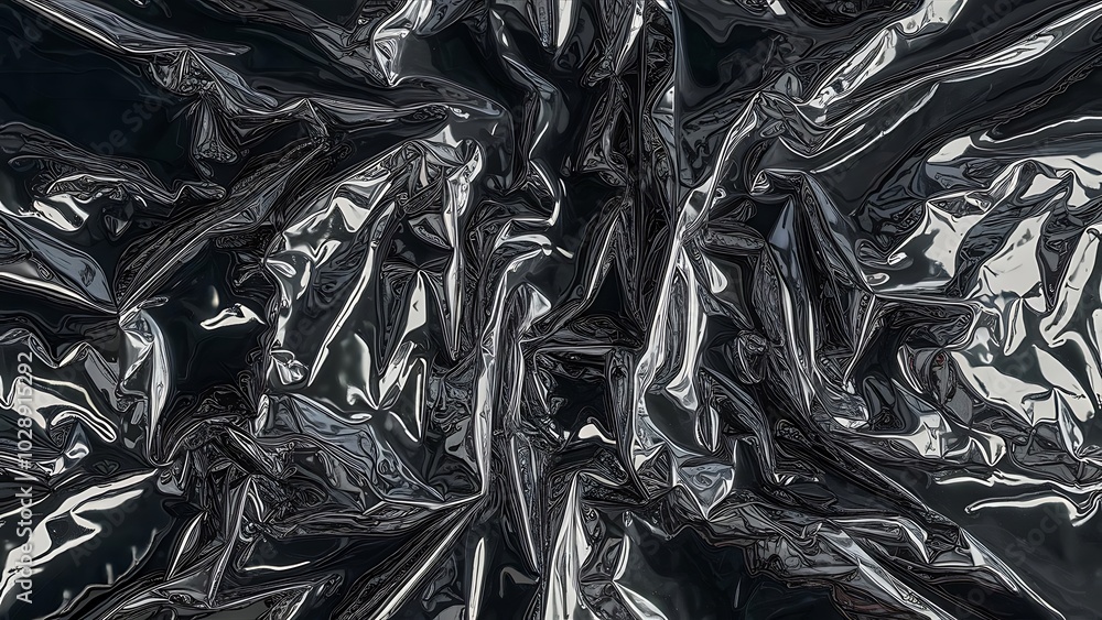 Shiny abstract crumpled dark foil background Shiny abstract crumpled dark foil background