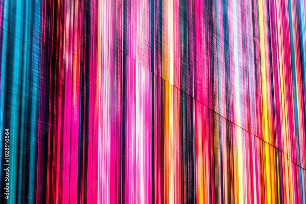 Colorful Vertical Stripes on a Building Wall Colorful Vertical Stripes on a Building Wall