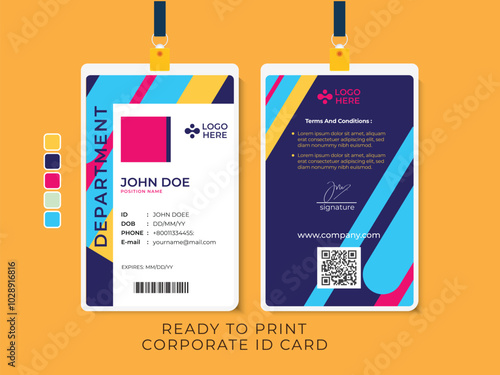 ID Card Template | Office Id card | Employee Id card for your company | Corporate ID car 