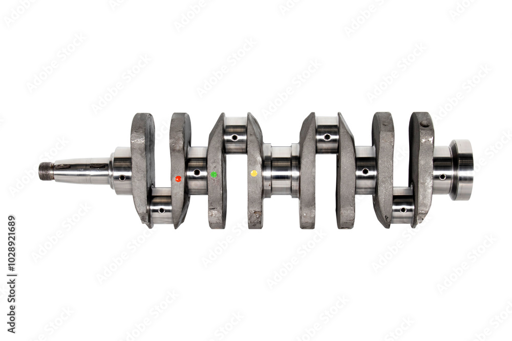 Engine Crankshaft on a white background Engine Crankshaft on a white background