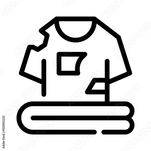 Ragged Clothes,Ragged line icon
