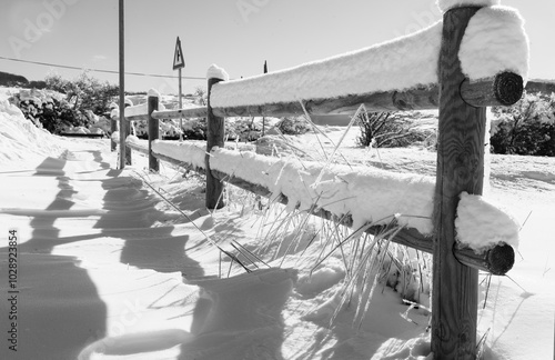 Snow and mountains in Abruzzo - Italy 