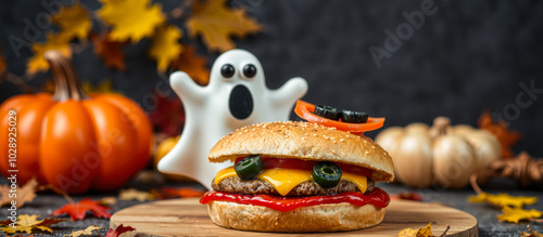 spooky cheeseburger feast fall