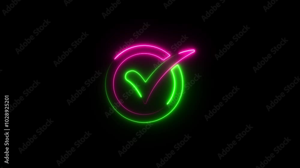 check mark sign icon animation.