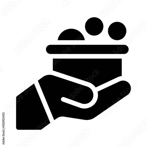 Begging glyph icon