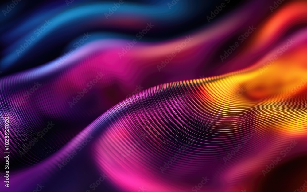 Obraz premium Vibrant abstract waves of color blending in a mesmerizing pattern.