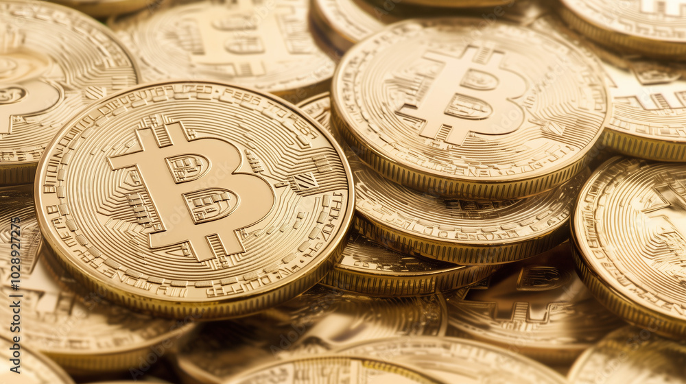 Display of the digital gold coin aka bitcoin (BTC), crypto token and decentralized commodity in the hands of people independent from the ruling power elite Display of the digital gold coin aka bitcoin (BTC), crypto token and decentralized commodity in the hands of people independent from the ruling power elite