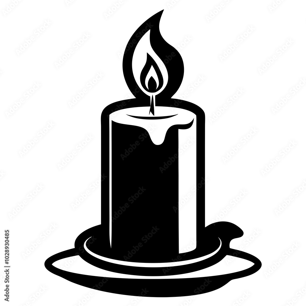 candle line art silhouette vector illustration candle line art silhouette vector illustration