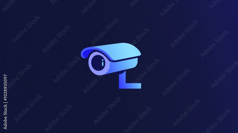 Fototapeta premium Simple Security Camera Icon Design