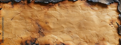 Old Rustic Paper with Burned Edges, Close-Up Detail Background photo