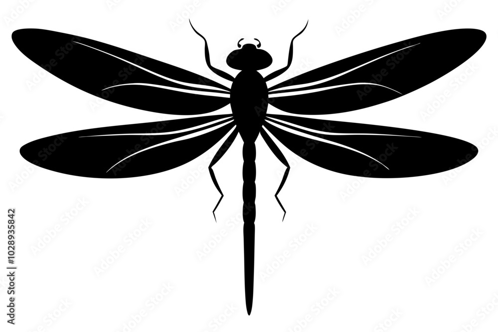 dragonfly silhouette vector illustration dragonfly silhouette vector illustration