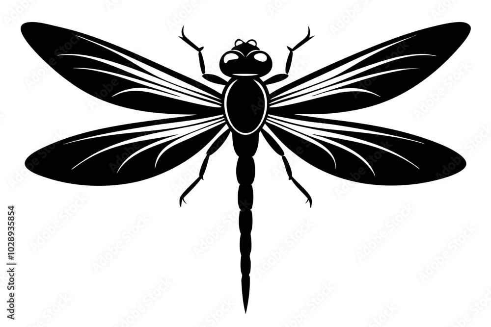 dragonfly silhouette vector illustration dragonfly silhouette vector illustration