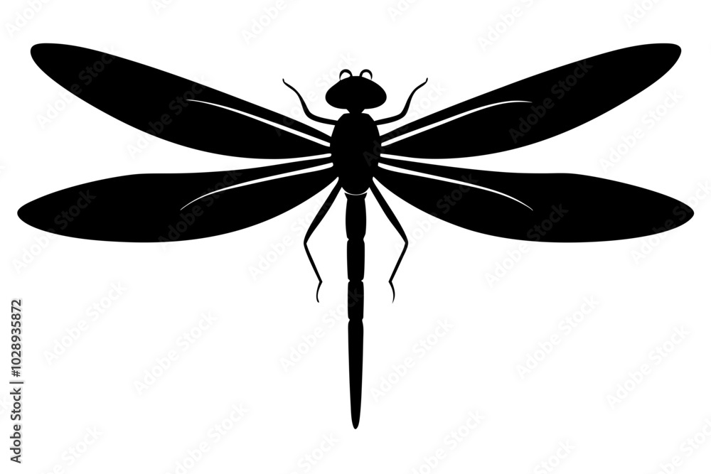 dragonfly silhouette vector illustration dragonfly silhouette vector illustration