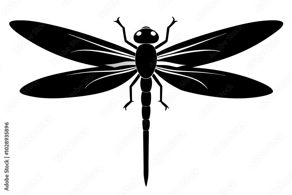 dragonfly silhouette vector illustration dragonfly silhouette vector illustration