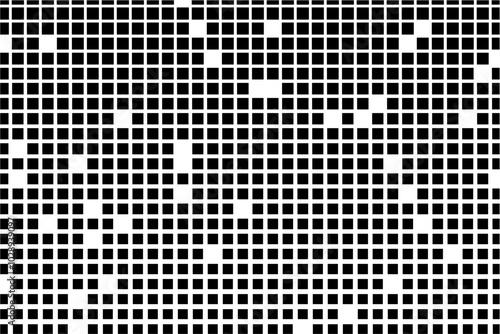 Abstract grid pattern with shrinking black squares