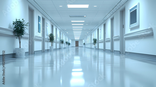 Modern bright office interior with furniture and daylight.Blurred background of a modern office space. Blurred office backdrop.