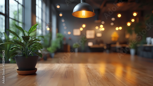 Modern bright office interior with furniture and daylight.Blurred background of a modern office space. Blurred office backdrop.