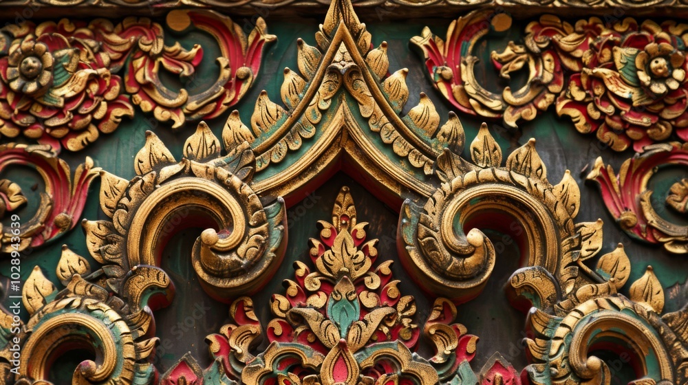 Intricate Thai Patterns in Vibrant Colors Intricate Thai Patterns in Vibrant Colors