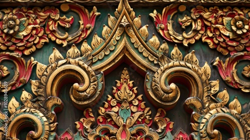 Wallpaper Mural Intricate Thai Patterns in Vibrant Colors Torontodigital.ca