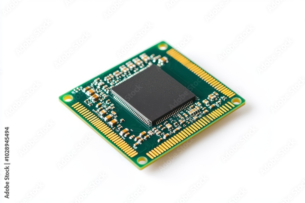 Closeup of a CPU (central processing unit) in computer technology Closeup of a CPU (central processing unit) in computer technology