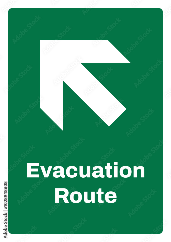 OSHA/ANSI emergency and first aid safety signs sentence case text_evacuation route up left arrow_portrait size a4/a3/a2/a1
OSHA/ANSI emergency and first aid safety signs sentence case text_evacuation route up left arrow_portrait size a4/a3/a2/a1
