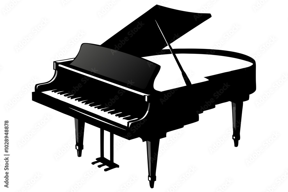piano silhouette vector illustration piano silhouette vector illustration