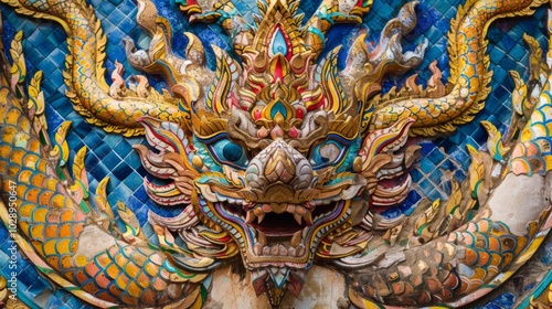 Wallpaper Mural Symmetrical Thai Pattern with Vibrant Details Torontodigital.ca