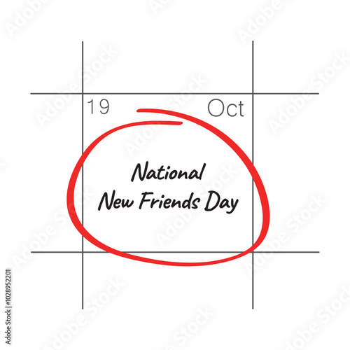 National New Friends Day, October  19 - calendar date. photo