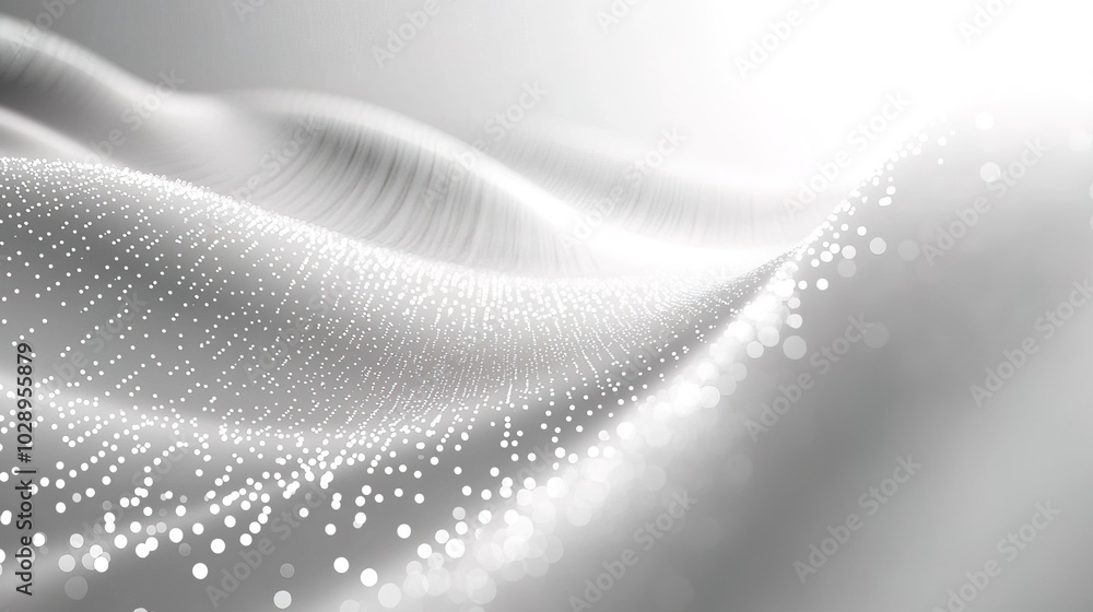 White abstract background with sparkling lights and radiant beams technology White abstract background with sparkling lights and radiant beams technology