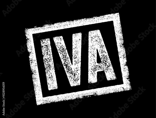 IVA - Individual Voluntary Arrangement, it is a formal agreement between an individual and their creditors to pay back debts over a specific period, text concept stamp