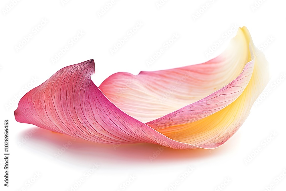 Closeup on lotus petal isolated on white background Closeup on lotus petal isolated on white background