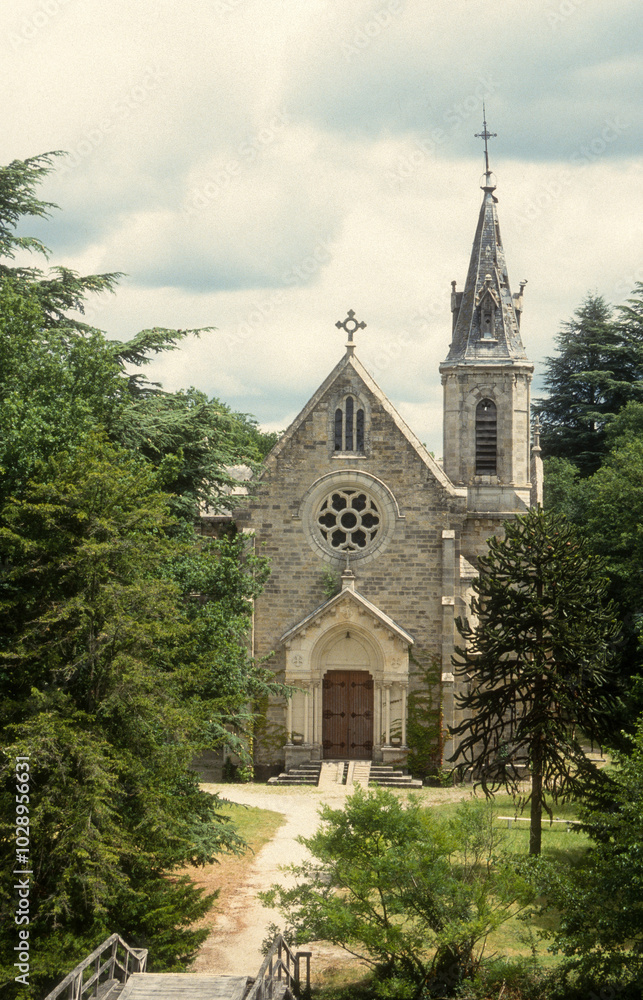 Naklejka premium église Saint Michel, Ferté saint Aubin, 45, Loiret, France