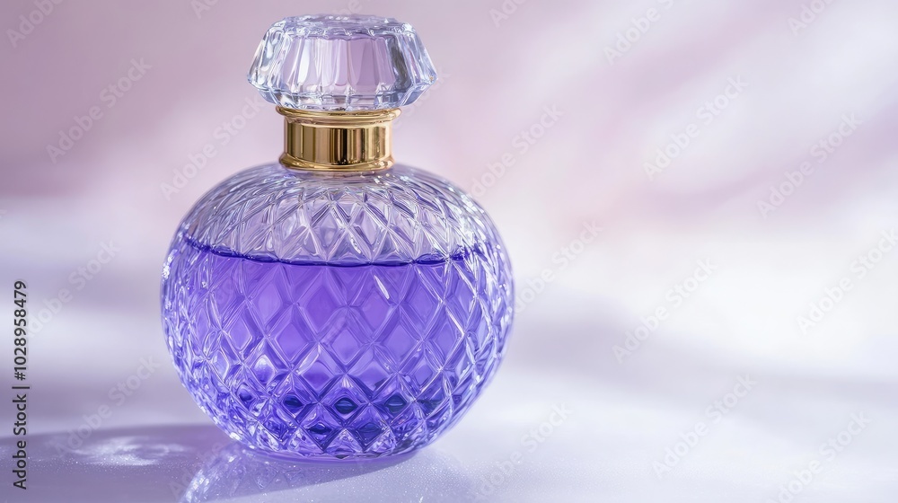 Elegant Lavender Crystal Perfume Bottle Display Elegant Lavender Crystal Perfume Bottle Display
