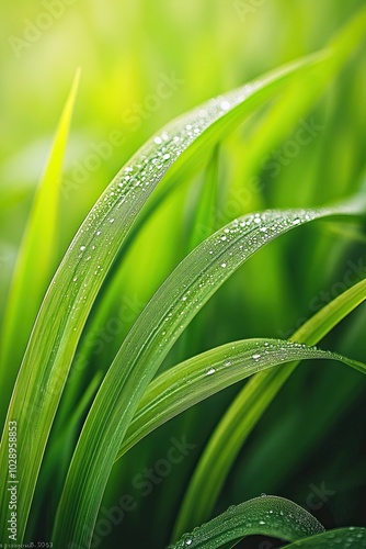 A close-up of water droplets on grass. background, wallpaper.