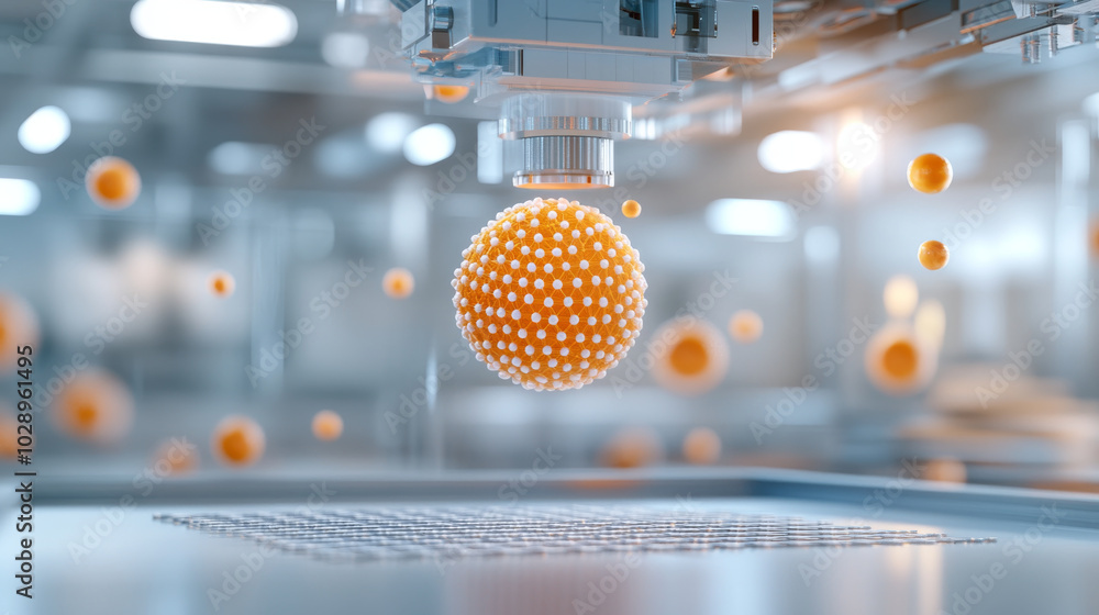 Innovative technology showcases 3D printer creating vibrant orange ...
