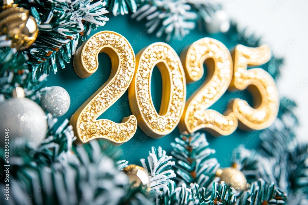 Happy New Year background and numbers 2025 year Happy New Year background and numbers 2025 year