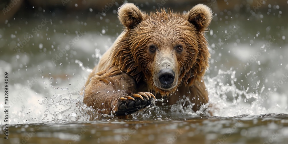 Brown Bear in River Brown Bear in River