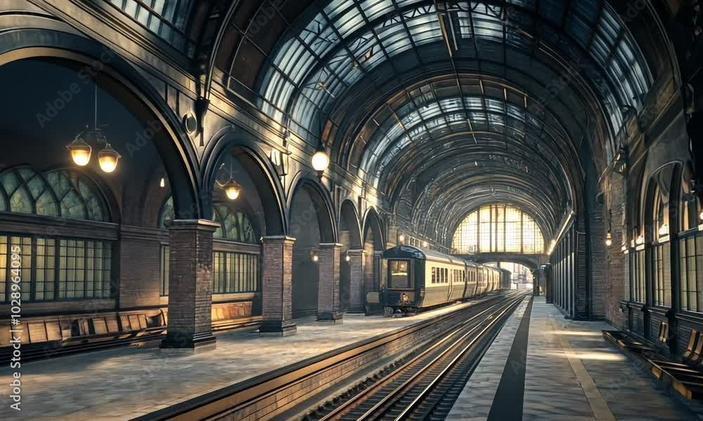 Train Station in a Classic Style Train Station in a Classic Style