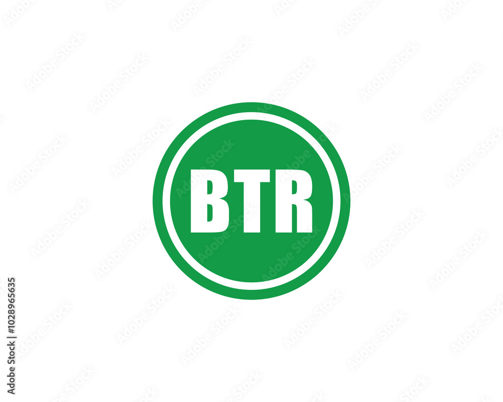 BTR logo design vector template. BTR BTR logo design vector template. BTR