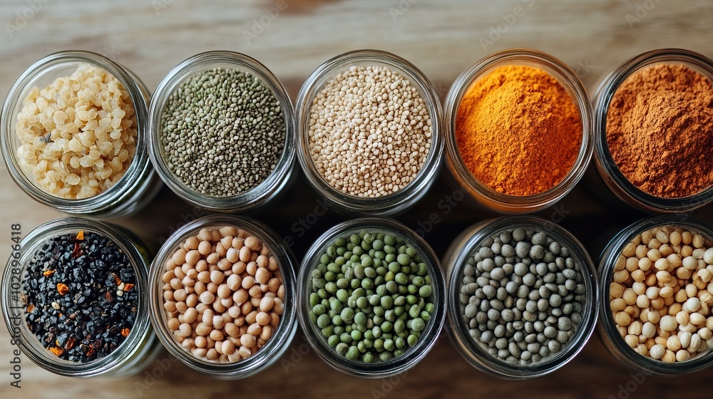 Variety of plant-based protein options ideal for vegans Variety of plant-based protein options ideal for vegans