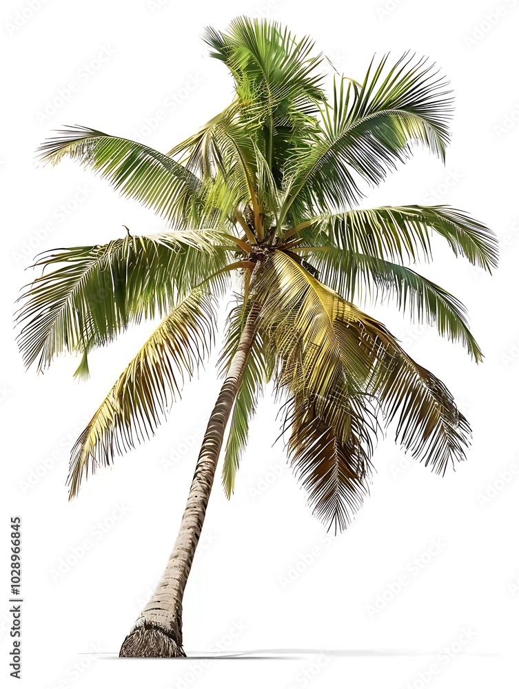 Coconut tree isolated on white background Coconut tree isolated on white background