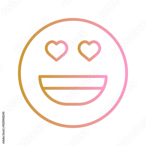 Heart Eyes Vector Icon