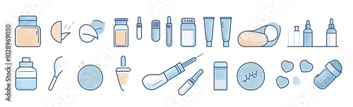 A set of icons for medical advertising