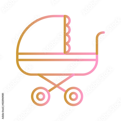 Stroller Time Vector Icon