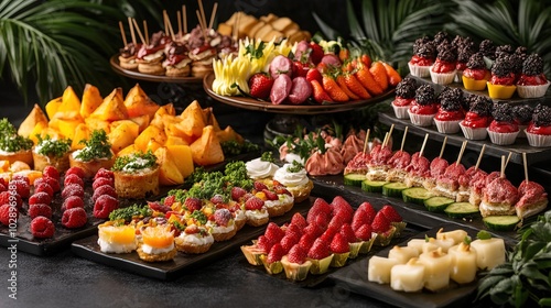 Buffet Menu with Starters and Sweet Treats 