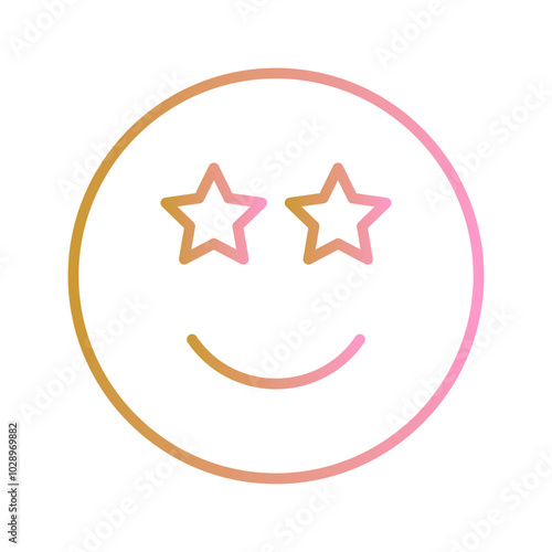 Star-Struck Vector Icon