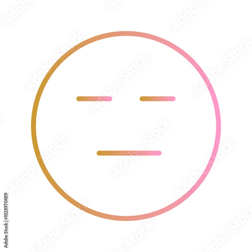 Neutral Face Vector Icon