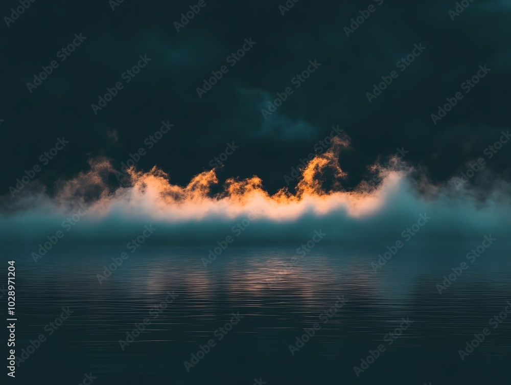 Misty Glow Spreading Across the Water's Surface Misty Glow Spreading Across the Water's Surface
