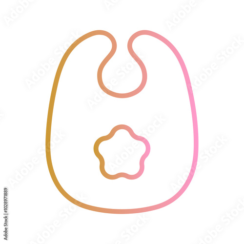 Cute Bibs Vector Icon