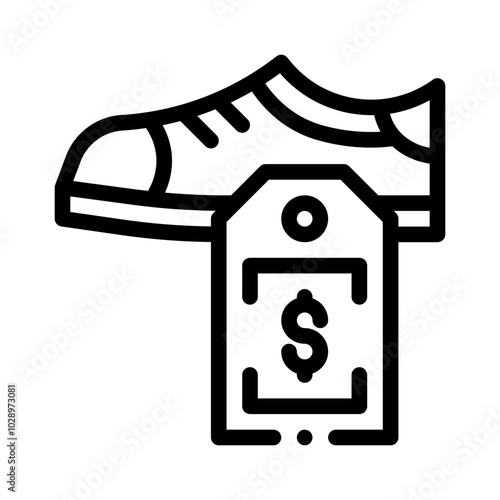 Shoe Sale Tag line icon